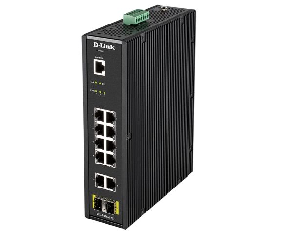 Коммутатор D-Link L2 Managed Industrial Switch with 10 10/100/1000Base-T and 2 1000Base-X SFP ports DIS-200G-12S/A1A DIS-200G-12S/A1A