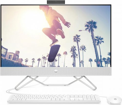 Моноблок HP 27-cb0028ur AiO 27"(1920x1080)/AMD Ryzen 3 5300U(2.6Ghz)/8192Mb/512PCISSDGb/noDVD/Int:AMD Intergrated Graphics /Cam/WiFi/war 1y/Starry White/FreeDOS + kbd/mouse 5D218EA 5D218EA