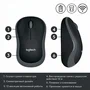 Мышь беспроводная Logitech  M185 Swift Grey (USB, оптическая, беспроводная, 1000dpi) 910-002235 910-002235/ 910-002252