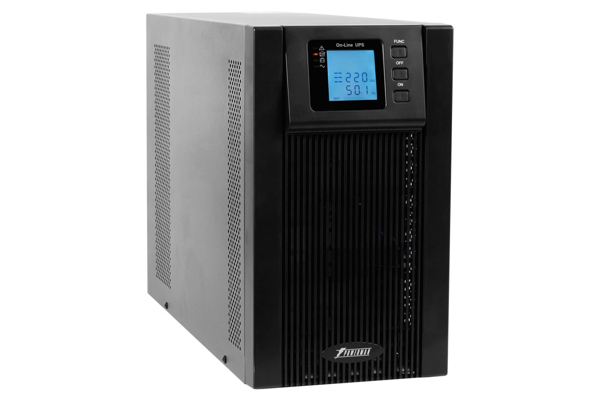 Источник бесперебойного питания Powerman Online 2000VA/1600W, 220V, Tower, Out: 3xShuko, Black ONLINE2000 ONLINE2000