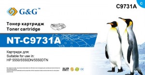 Тонер-картридж G&G голубой для HP Color LaserJet 5550 (12000 стр) NT-C9731A NT-C9731A