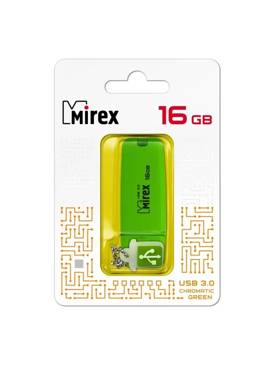 Флеш накопитель Mirex 13600-FM3CGN16 16GB,Chromatic,USB 2.0,зеленый 13600-FM3CGN16 13600-FM3CGN16