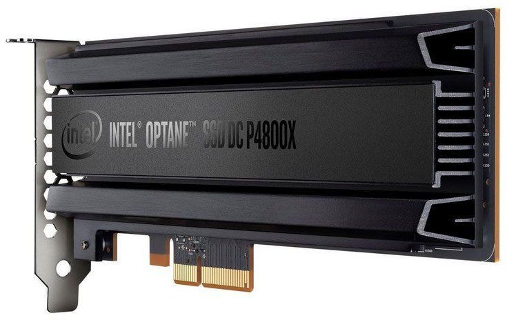 Твердотельный накопитель Intel HHHL SSD 750GB DC P4800X PCIe Gen3x4 with NVMe, 2500/2200, IOPS 550/550K, MTBF 2M, 3D XPoint, 41PBW, SSDPED1K750GA01 SSDPED1K750GA01