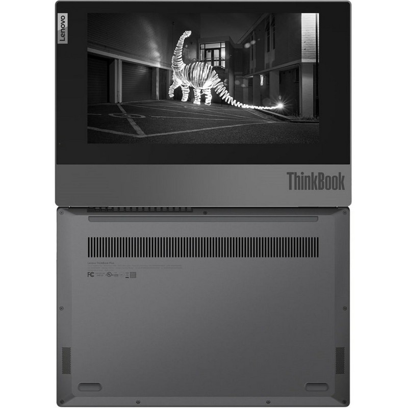 Ноутбук Lenovo ThinkBook Plus 13.3" FHD IPS + 10.8" e-ink/ CORE_I5-10210U_1.6G_4C_MB/ 8GB DDR4 2666/ 256GB_M.2_2280_NVME_TLC/ / Интегрированная графика/ Wi-Fi 2x2 AC+BT/ FPR/ 4-cell 45 Вт/ч + usb-c компактный адаптер зарядки 65 Вт/ 1 x USB 3.1 always 20TG006CRU