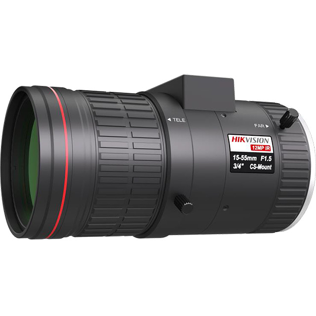 Объектив Hikvision MV1555D-12MPIR вариофокальный 12Мп 1/1.7"; 10-50мм F1.2-С; CS MV1555D-12MPIR MV1555D-12MPIR