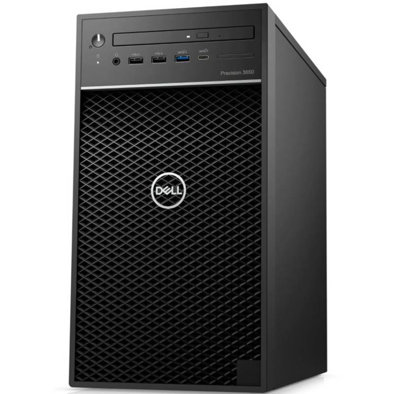 Персональный компьютер Dell Precision 3650 MT W-1370 (2.9GHz) 16GB (2x8GB) DDR4 512GB SSD (M.2 PCIe) Nvidia Quadro P2200 (5GB DDR5) TPM W10 Pro 3 years ProS+NBD 3650-0328 3650-0328