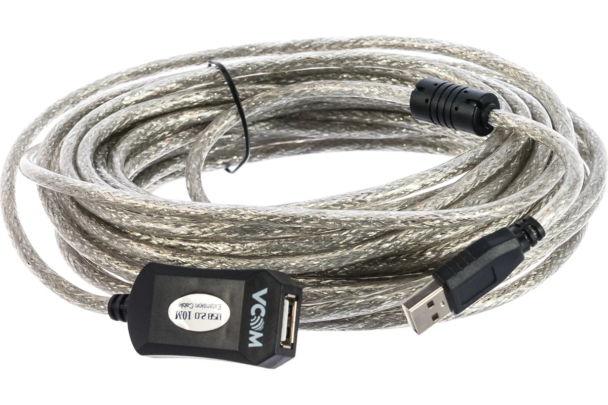 Кабель VCOM VUS7049-10M USB2.0, Am--Af, удлинительный, активный, 10м VUS7049-10M #2
