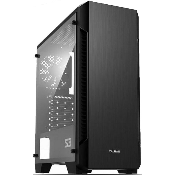НЕИСП!!!!Zalman S3 ATX, BLACK, WINDOW, 2x3.5", 2x2.5", 2xUSB2.0, 1xUSB3.0, REAR 1x120mm Zalman S3 Zalman S3