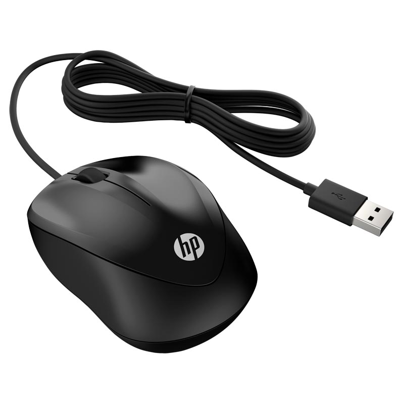 Мышь HP 1000 Wired Mouse оптическая, проводная, USB, черный 4QM14AA 4QM14AA #1