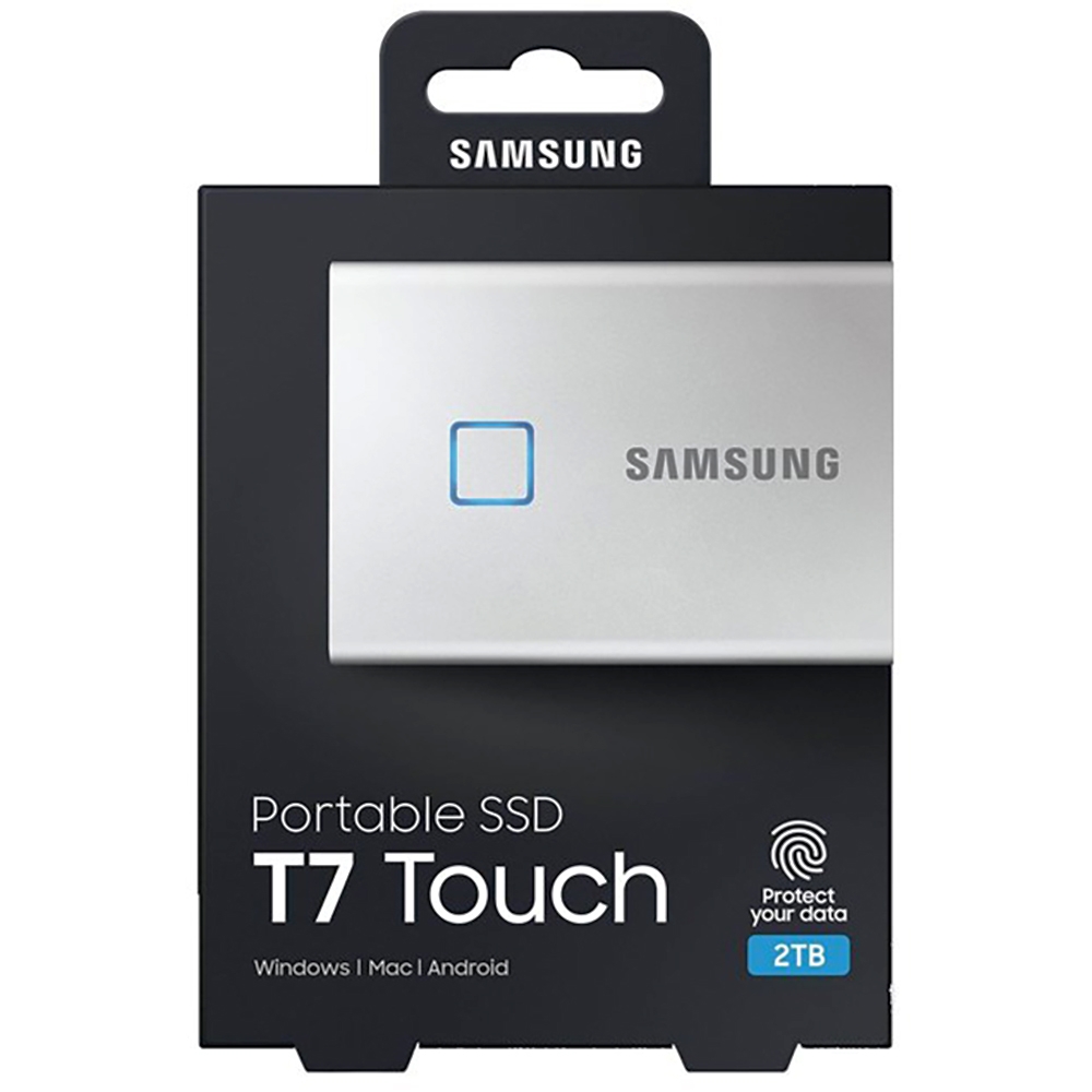 Внешний SSD диск Samsung MU-PC2T0S/WW 2TB,T7 Touch,USB Type-C,Silver MU-PC2T0S/WW MU-PC2T0S/WW