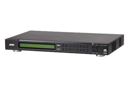 KVM-переключатель ATEN HDMI, 8> 8 мониторов/port, без шнуров, (передача сигнала до 15 м,;макс,разр, до 4096x2160/3840 x 2160 60Hz 4:4:4 3м;макс,расст,до источ,сигнала 1,8м;подд, 3D/DeepColor/HDCP 2,2/CEC) VM0808HB-AT-G VM0808HB-AT-G