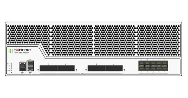 Межсетевой экран Fortinet FortiGate-3815D-DC 4x 100GE LR4/SR10 CFP2 slots, 10x 10GE SFP+ slots, 2x GE RJ45 Management Ports, SPU NP6 and CP8 hardware accelerated, 960GB SSD on board storage, dual DC power supplies. FG-3815D-DC FG-3815D-DC