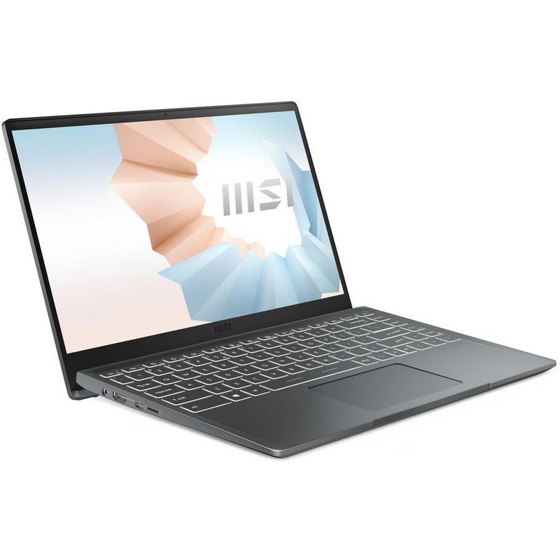Ноутбук MSI Modern 14 B11M-034RU 14"(1920x1080 (матовый) IPS)/Intel Core i7 1165G7(2.8Ghz)/8192Mb/512PCISSDGb/noDVD/Int:UMA/Cam/BT/WiFi/war 1y/1.3kg/Onyx Black/W10 9S7-14D214-034 9S7-14D214-034