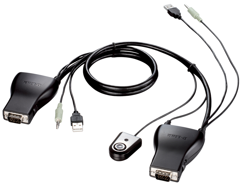 Переключатель D-Link 2-port KVM Switch with VGA, USB and Audio ports KVM-221/C1A KVM-221/C1A