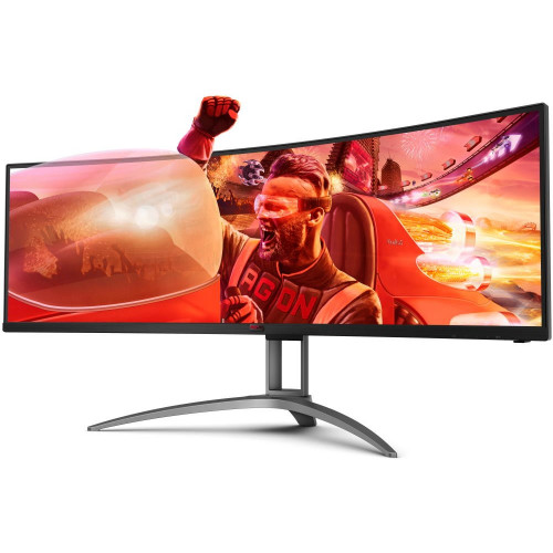 Монитор AOC 49" Curved 1800R 5120x1440 120Гц VA LED 32:9 4ms 2*HDMI DP USB-C/4xUSB3.2 80M:1 3000:1 178/178 550cd Tilt HAS Swivel Speakers 2*5w Black AG493UCX AG493UCX