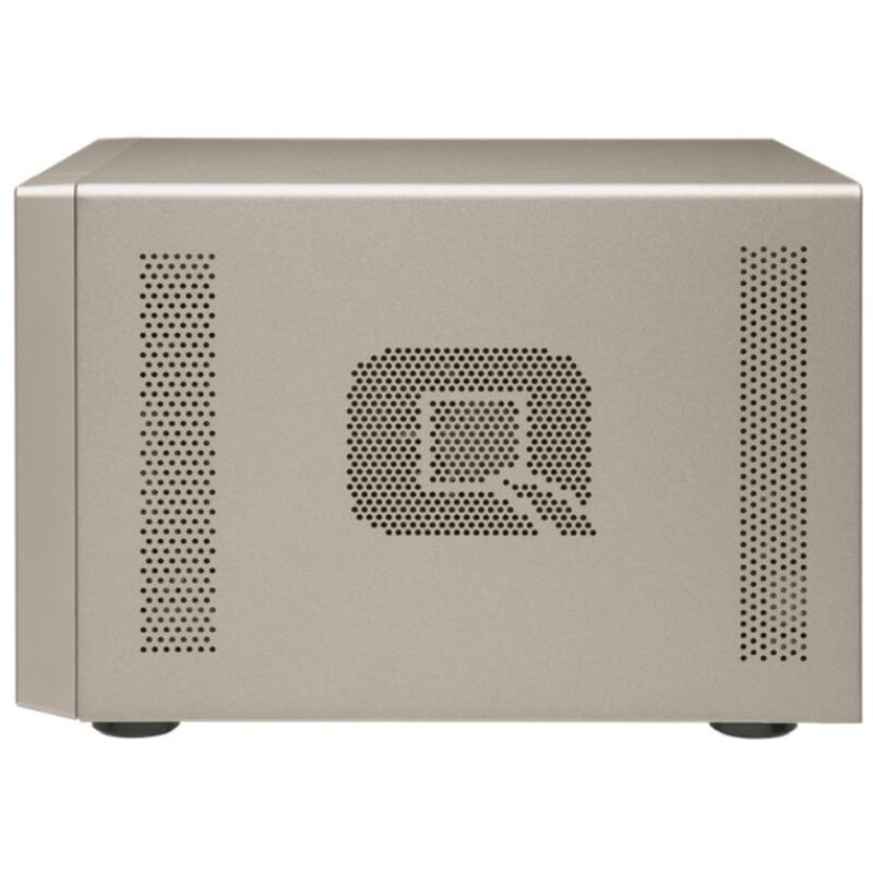 Сетевой RAID-накопитель QNAP 6-tray w/o HDD, 2xM.2 SSD Slot, 2xHDMI-port. Quad-сore AMD quad-core 2.1 GHz up to 3.4 GHz , 8GB DDR4 (2 x 4GB) up to 64GB (4 x 16GB), 4x Gigabit LAN TVS-673e-8G TVS-673e-8G