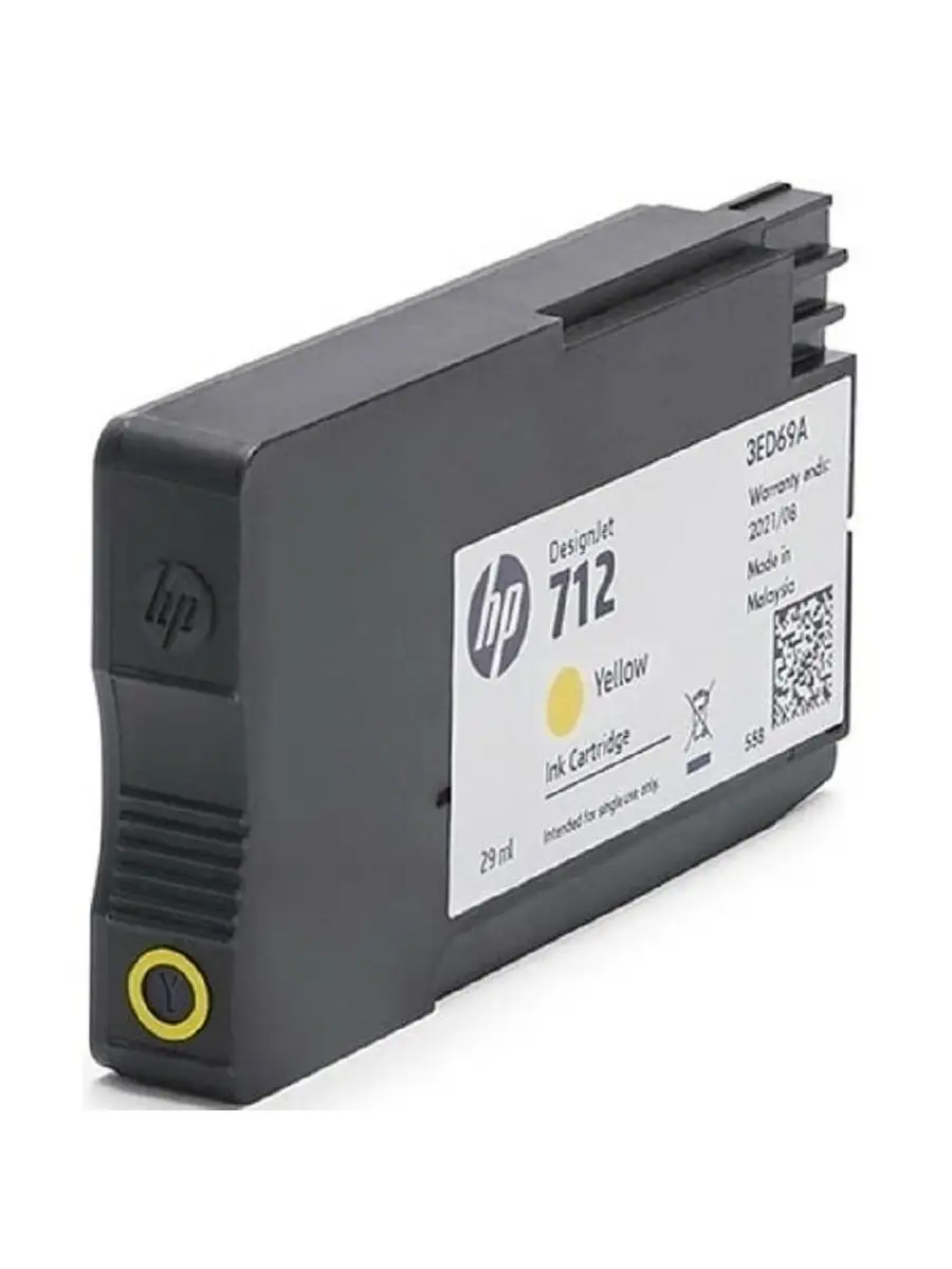 Картридж HP Cartridge 712 для DJ T230/T630/T650/Studio, желтый, 29 мл 3ED69A 3ED69A