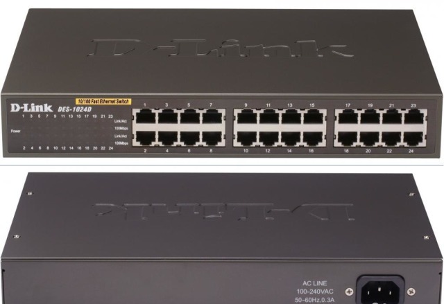 Коммутатор D-Link 24 портовый 10/100, 19" DES-1024 Б/У DES-1024 Б/У