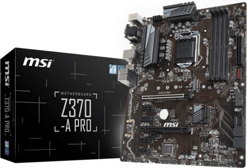 Материнская плата MSI (Soc-1151v2 Intel Z370 4xDDR4 ATX AC`97 8ch(7.1) GbLAN RAID+VGA+DVI) Z370-A PRO Z370-A PRO