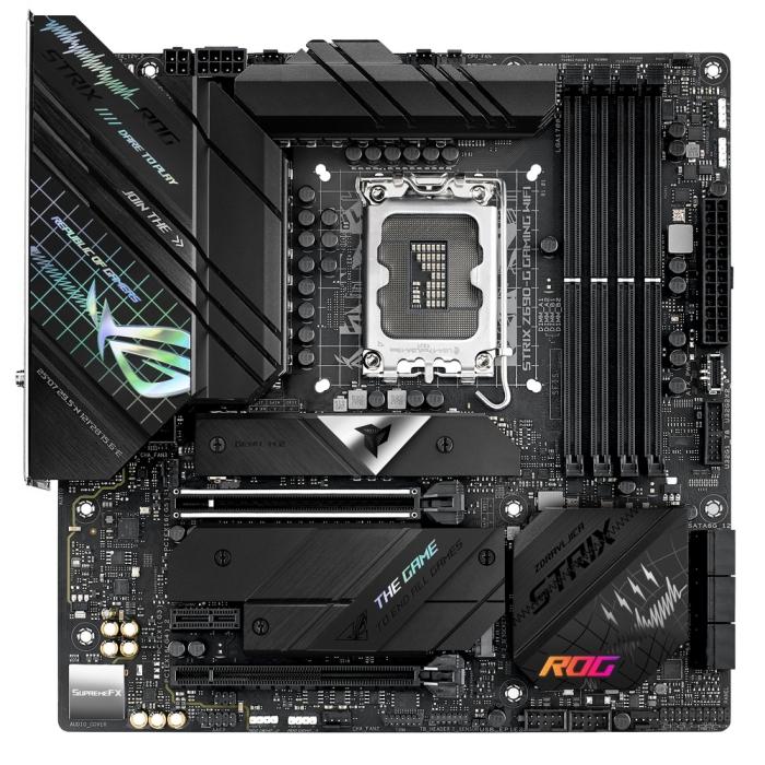 Материнская плата ASUS ROG STRIX Z690-G GAMING WIFI LGA1700 Intel Z690 4xDDR5 mATX AC`97 8ch(7.1) 2.5Gg RAID HDMI DP ROG STRIX Z690-G GAMING WIFI ROG STRIX Z690-G GAMING WIFI