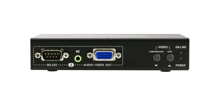 Удлинитель ATEN VGA/SVGA+AUDIO+RS232, 150 м., 1xUTP Cat5e, HD-DB15+MINIJACK+DB9, 2xF+2xF+2xM, без шнуров VE200R-AT-G VE200R-AT-G