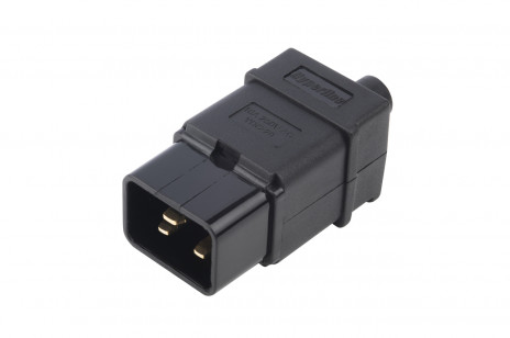 Разъем Hyperline CON-IEC320C20 IEC 60320 C20 220В 16A на кабель, контакты на винтах CON-IEC320C20