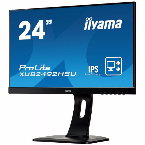 Монитор Iiyama 23.8" ProLite XU2492HSU-B1 черный IPS LED 5ms 16:9 HDMI M/M матовая 250cd 178гр/178гр 1920x1080 D-Sub DisplayPort FHD USB 3.6кг XU2492HSU-B1