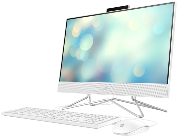 Моноблок HP 22-df1027ur AiO 21.5"(1920x1080)/Intel Core i3 1125G4(2Ghz)/4096Mb/256SSDGb/noDVD/Int:Intel Internal Graphics /Cam/WiFi/war 1y/Snow White/FreeDOS + USB KBD, USB MOUSE 3V053EA 3V053EA