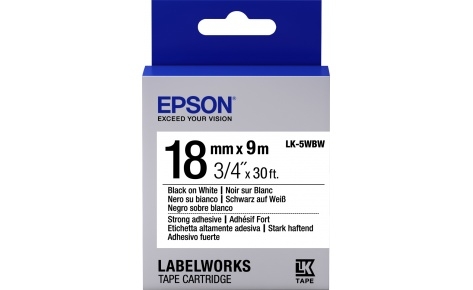 Картридж Epson LK5WBW 18мм x 9м, Black on White C53S655012 C53S655012