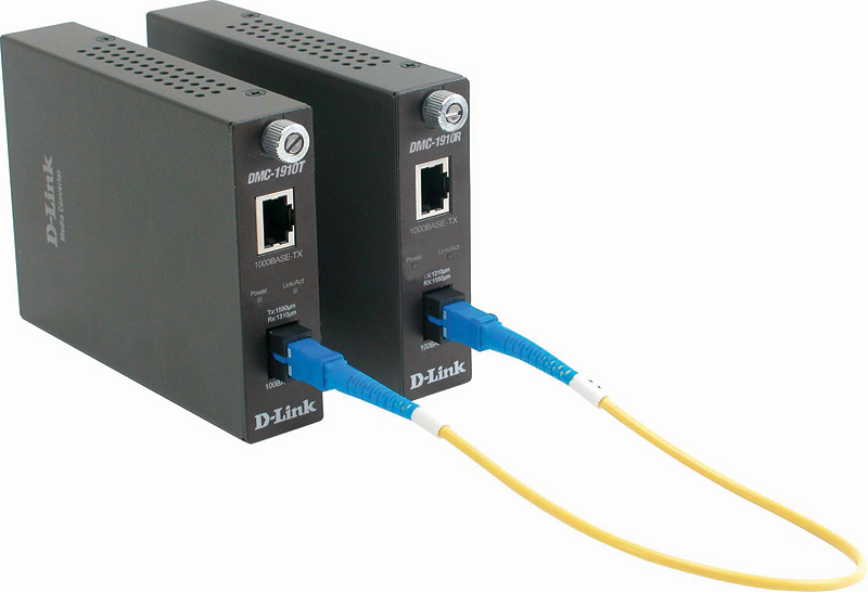 Медиаконвертер D-Link WDM Media Converter with 1 1000Base-T port and 1 1000Base-LX port DMC-1910R/A9A DMC-1910R/A9A