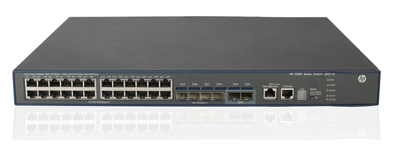 Коммутатор HPE 5500-24G-SFP HI Switch w/2 Intf Slt JG543A JG543A