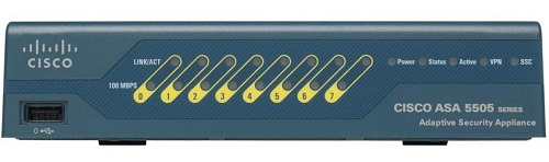 ASA5505-K8 Межсетевой экран ASA 5505 Appliance with SW, 10 Users, 8 ports ASA5505-K8