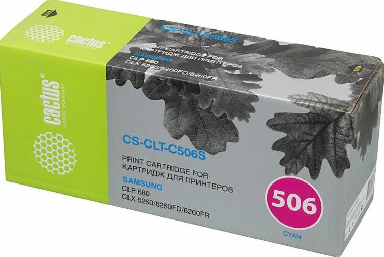 Тонер-картридж Cactus CS-CLT-C506S голубой для Samsung CLP 680 CLX6260/6260FD/6260FR (1500стр.) CS-CLT-C506S CS-CLT-C506S