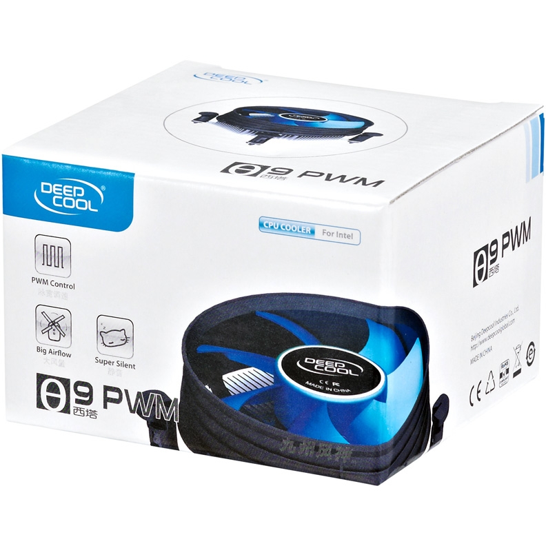Вентилятор DEEPCOOL {Soc-1150/1155/1156, 4pin, 18-45dB, Al, 95W, 269g,  low-profile} THETA 9 PWM THETA 9 PWM