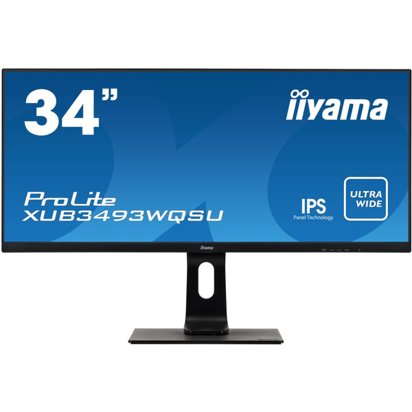 Монитор IIYAMA 34'' ProLite 3440x1440@75Гц IPS LED 21:9 4ms 2*HDMI DP 2*USB3.0 80M:1 1000:1 178/178 400cd HAS Tilt Swivel Speakers Black XUB3493WQSU-B1 XUB3493WQSU-B1 #7