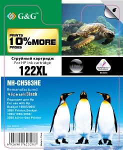 Картридж G&G струйный черный 122XL для HP DeskJet 1000/2000/3000/1050//1055/2050/3050 NH-CH563HE NH-CH563HE