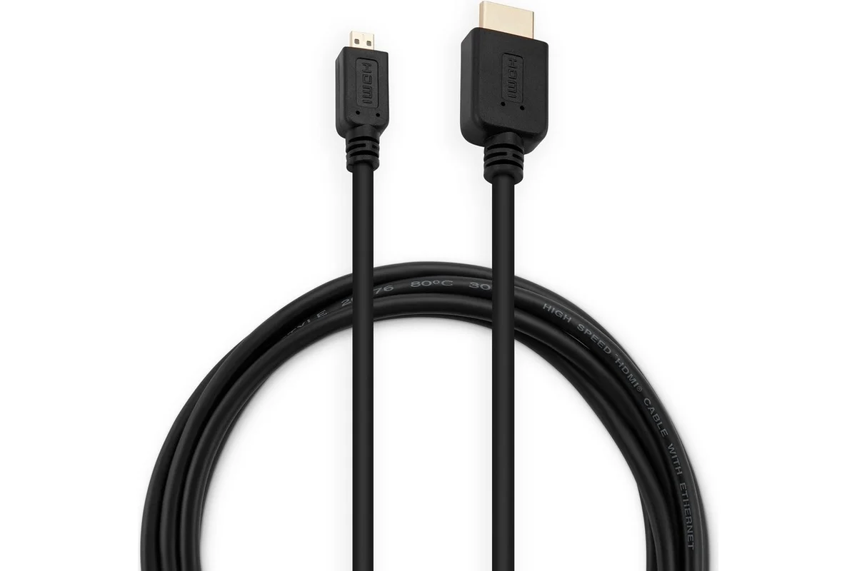 Кабель BURO аудио-видео HDMI (m) - Micro HDMI (m) , ver 1.4 1.8м, черный microhdmi-hdmi-1.8 microhdmi-hdmi-1.8