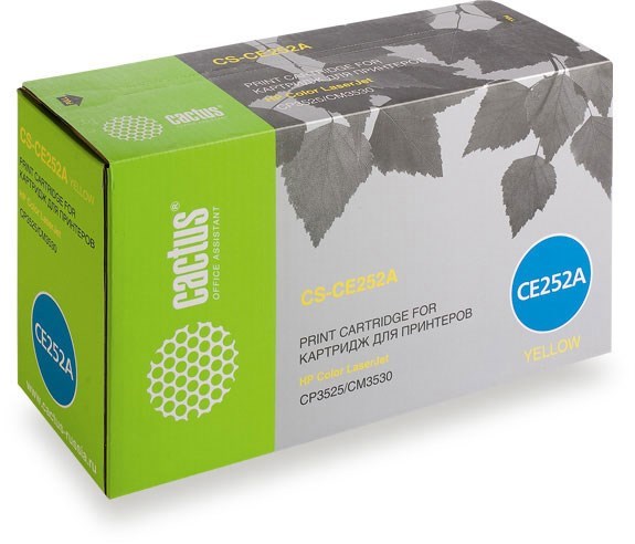 Тонер-картридж Cactus CS-CE252AR желтый для HP CLJ CP3525/CM3530 (7000стр.) CS-CE252AR CS-CE252AR