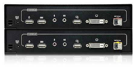 Удлинитель ATEN KVM USB, DVI-D+AUDIO+RS232, 600 м, одномод 1310/1550нм, без шнуров, 2xБП 220> 5.3V CE680-AT-G CE680-AT-G