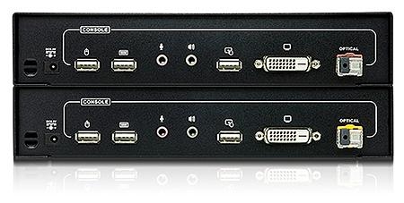 Удлинитель ATEN KVM USB, DVI-D+AUDIO+RS232, 600 м, одномод 1310/1550нм, без шнуров, 2xБП 220> 5.3V CE680-AT-G CE680-AT-G