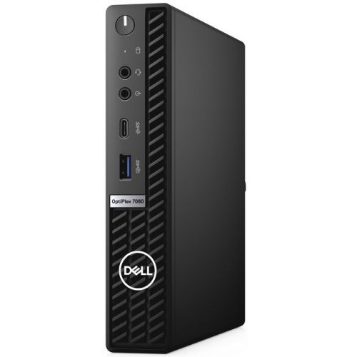Компьютер Dell Optiplex 7080 Micro i7 10700 (2.9)/8Gb/SSD256Gb/UHDG 630/Linux/GbitEth/WiFi/BT/180W/клавиатура/мышь/черный 7080-6895 7080-6895