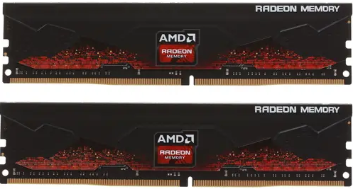 Модуль памяти AMD 32GB Radeon™ DDR4 3200 DIMM R9 Gamers Series Black Gaming Memory Non-ECC, CL16, 1.35V, Heat Shield, Kit (2x16GB), RTL (183221) R9S432G3206U2K R9S432G3206U2K
