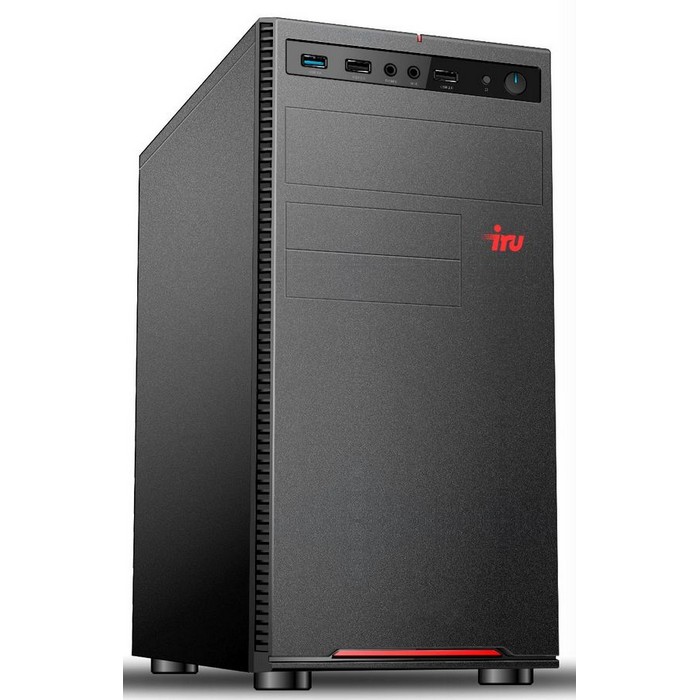 Персональный компьютер iRU Home 615 MT i5 10400F (2.9) 16Gb SSD240Gb GT710 1Gb Windows 10 Home Single Language 64 GbitEth 400W черный 1553307 1553307