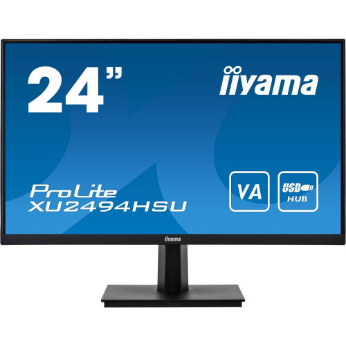 Монитор iiYama 23.8'' ProLite VA LED 4ms 16:9 HDMI M/M матовая 1000:1 250cd 178гр/178гр 1920x1080 D-Sub DisplayPort FHD USB черный XU2494HSU-B1 XU2494HSU-B1