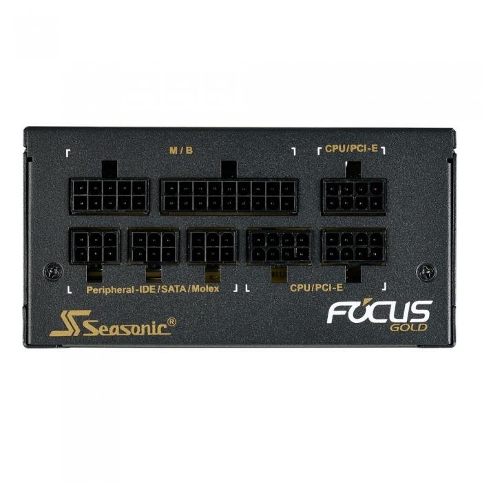 Блок питания Seasonic Focus SGX-500 Gold APFC 0.99; Модульный МВ(20+4), 1xCPU(4+4),2xPCI-E(6+2),3xSATA,3xMolex;Fan 120мм, S3FC ;КПД>87%;100-240В,50-60Гц;Защиты OPP/OVP/UVP/ OCP/OTP/SCP;EnergyStar,RoHS; MTBF>100000ч SSR-500SGX SSR-500SGX