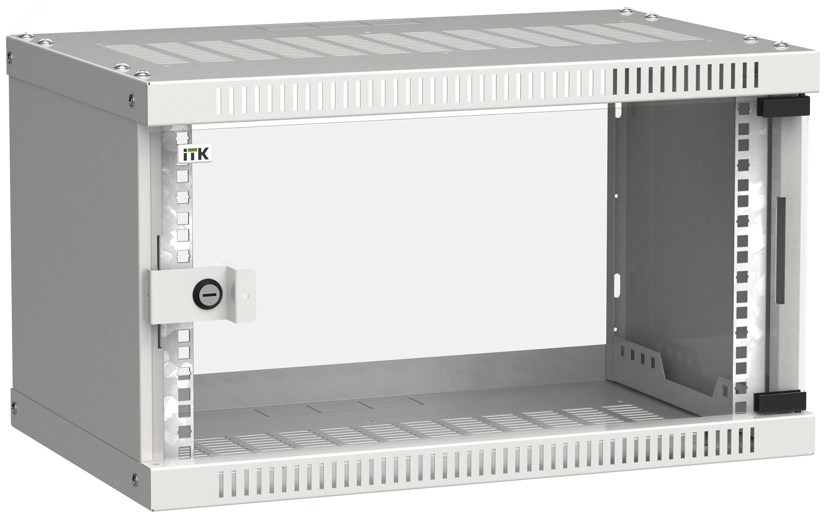 Шкаф ITK LINEA WE 6U 550x350мм дверь стекло серый LWE3-06U53-GF LWE3-06U53-GF