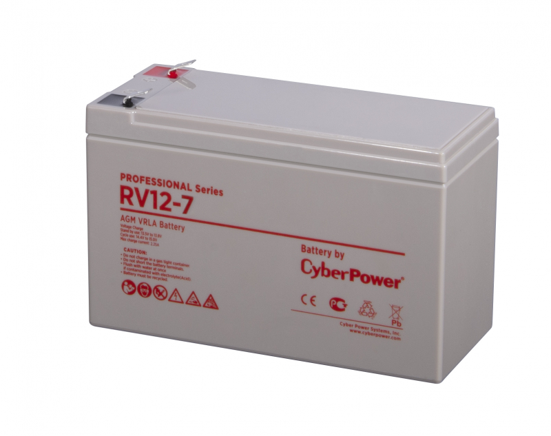 Батарея CyberPower Professional series RV 12-7 / 12V 7.5 Ah RV 12-7 RV 12-7