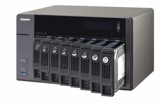 Сетевой RAID-накопитель QNAP 8 отсеков для HDD, HDMI-порт. Четырехъядерный Intel Celeron J1900 2,0 ГГц, 8ГБ. TS-853 Pro-8G TS-853 Pro-8G