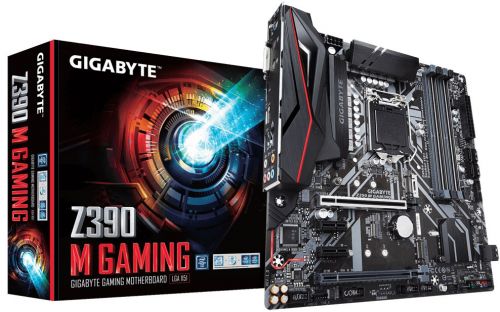 Материнская плата Gigabyte , Socket 1151, Intel®Z390, 4xDDR4-2666, DVI-D+HDMI, 2xPCI-Ex16, 2xPCI-Ex1, 6xSATA3(RAID 0/1/5/10), 2xM.2, 8Ch Audio, 1xGLan, (0+4)xUSB2.0, (5+2)xUSB3.1, 1xUSB3.1 Type-C™, 1xPS/2, mATX, RTL, Z390 M GAMING Z390 M GAMING