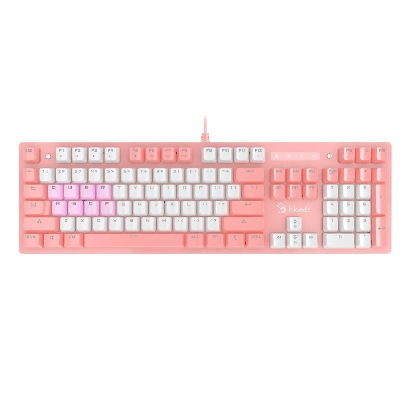 Клавиатура A4Tech   Bloody B800 Dual Color механическая розовый/белый USB for gamer LED B800 PINK B800 PINK